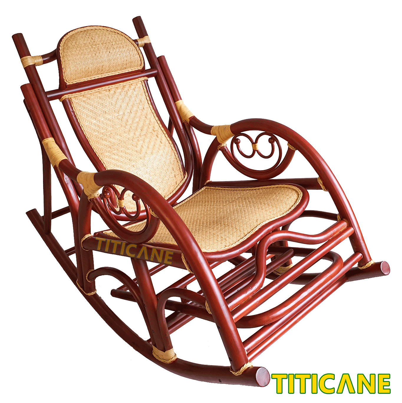 TITICANE Crown Rocking Chair Chia Series Kerusi Rotan