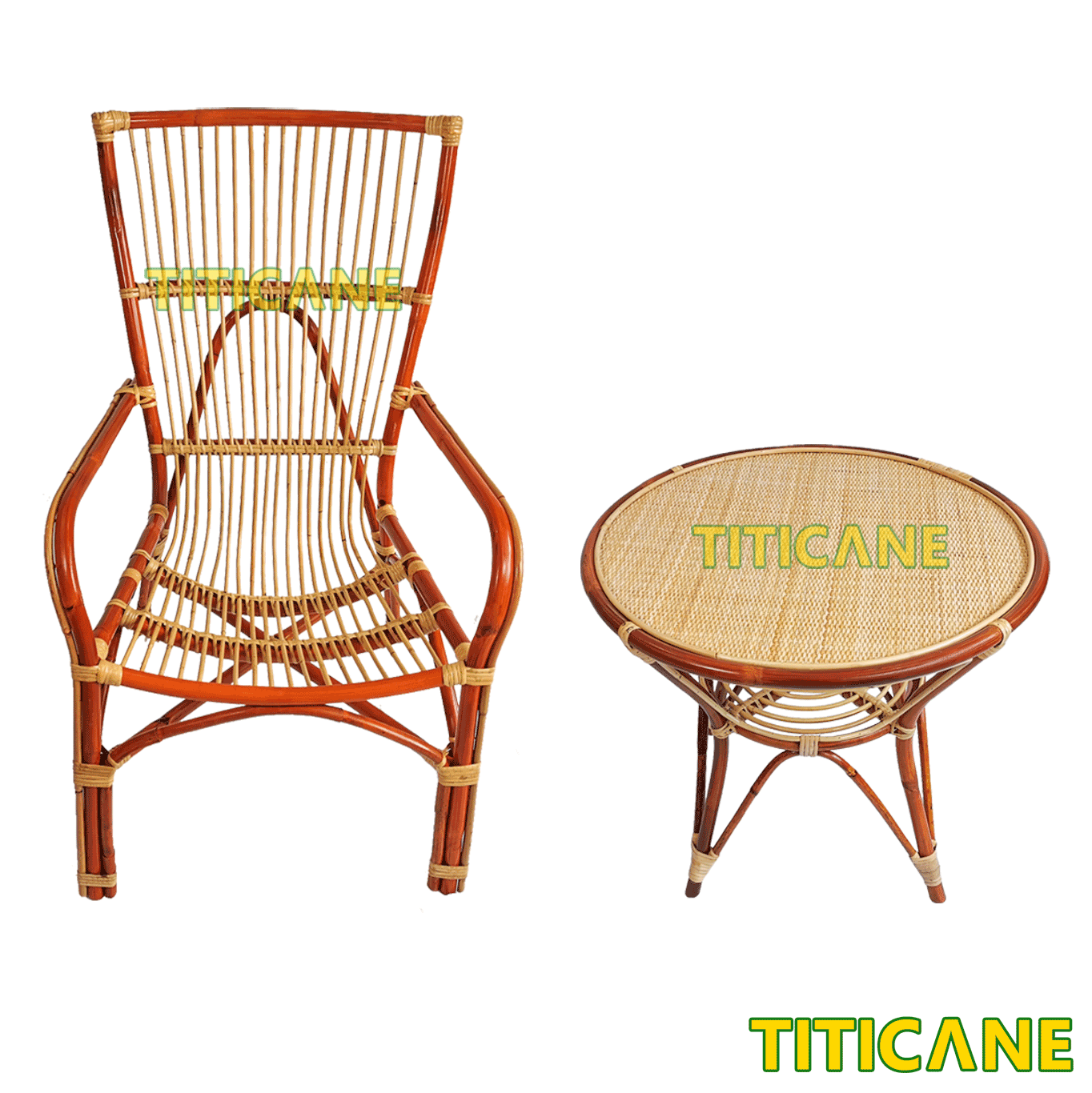 TITICANE Singapore Chair [ Back Support ] [ Kerusi Rotan ] [ Rattan Dahan ]