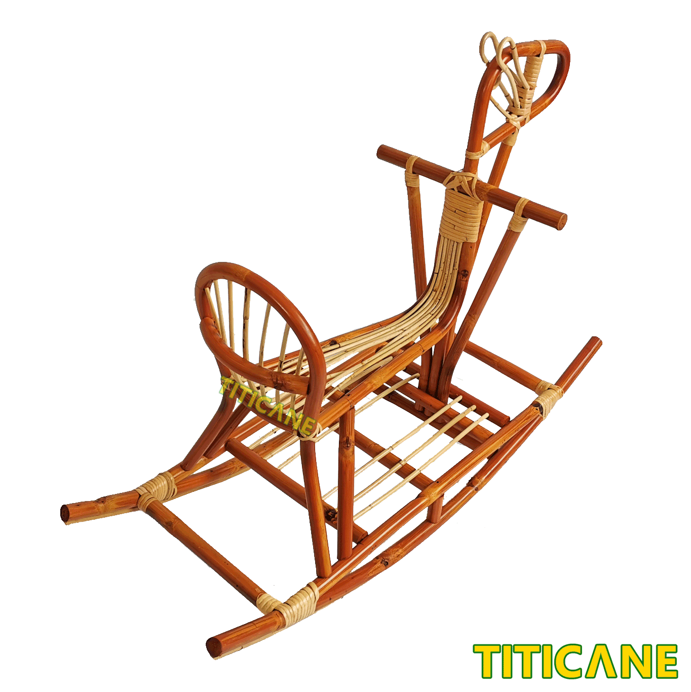 TITICANE Rocking Horse Kuda Rotan Rattan Dahan
