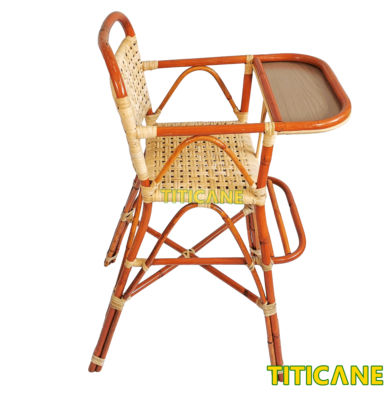 TITICANE Baby Feeding Chair [ Tray ] [ Kerusi Makan Bayi ] [ Rattan Dahan ]